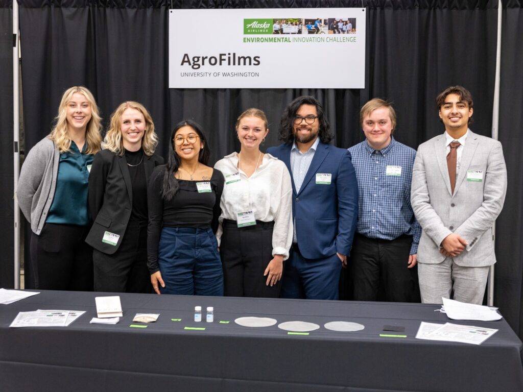 Team AgroFilms wins the $15,000 grand prize at the 2024 Alaska Airlines Environmental Innovation Challenge