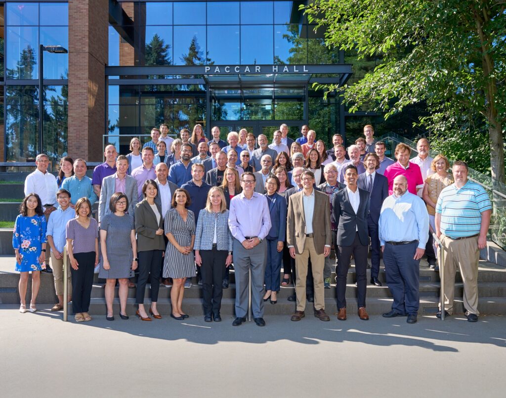 Charles M.C. Lee (back row, second from right) together with accounting colleagues at the 2023 Shevlin Accounting Research Conference at the University of Washington