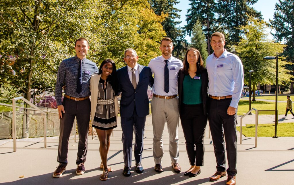 Quarterly on-campus Hybrid MBA immersions include interactive classroom discussions, networking opportunities, professional development workshops, and social events.