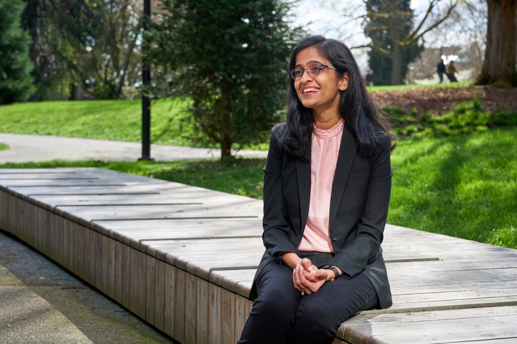 MSBA alum Prarthana Kejriwal at the Foster School of Business in Seattle